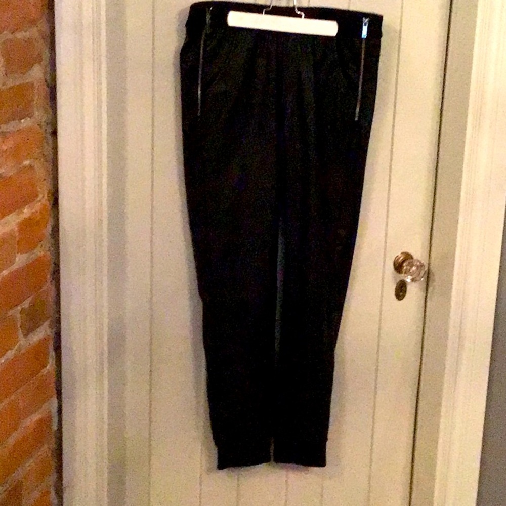 Zara Trafaluc Faux Leather Joggers
